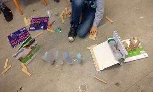 Kettingreactie bouwen met spullen uit de klas - bovenbouw