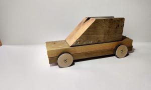 houten auto van resthout - bovenbouw